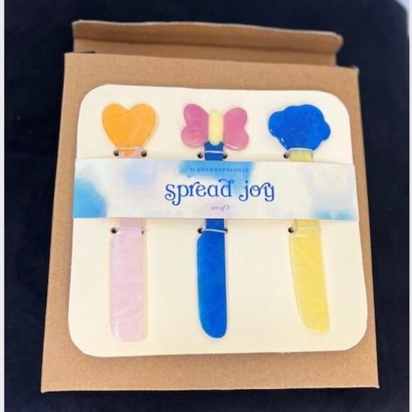Anthropologie Lane Resin Cheese Knives, Set of 3 - NWT in the Box - Picture 4 of 5